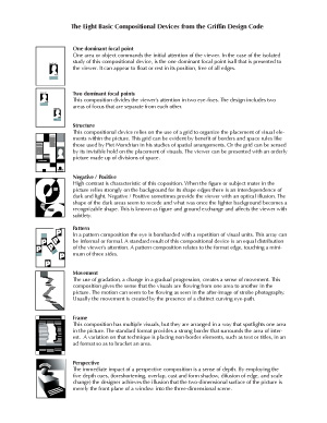 The Eight Basic Compositional Devices from Griffin design Code